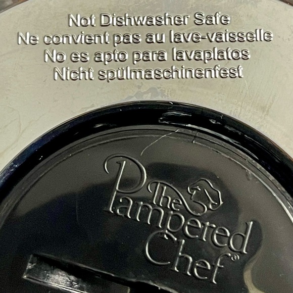 Pampered Chef 42 Oz Chrome Carafe Thermal Glass Liner Hot Or Cold - Picture 7 of 8